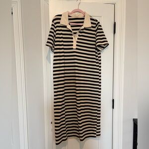 Black and cream striped dress